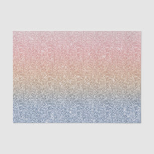Girl Blush Rose Gold Blue Ombre Glitzer Glitzern Seidenpapier