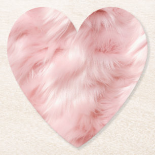 Girl Blush Soft Pink Imitate Fur Untersetzer