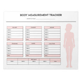 Girl Body Measurement Weight Loss Tracker Goal Notizblock