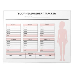 Girl Body Measurements Weight Loss Tracker Goal Notizblock