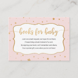 Girl Book Request Card - Rosa Goldstar Visitenkarte