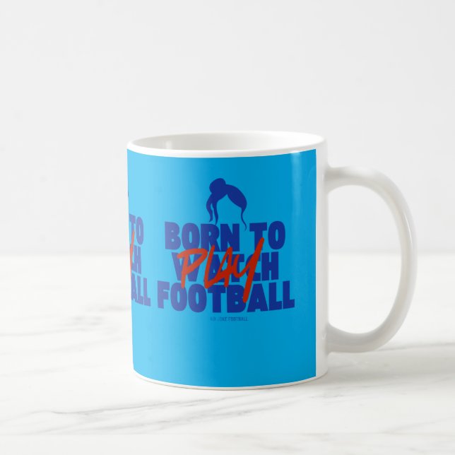 Girl Born to Play Football Kaffeetasse (Rechts)