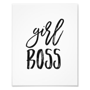 Girl Boss   Aquarellfarben Art Print Fotodruck