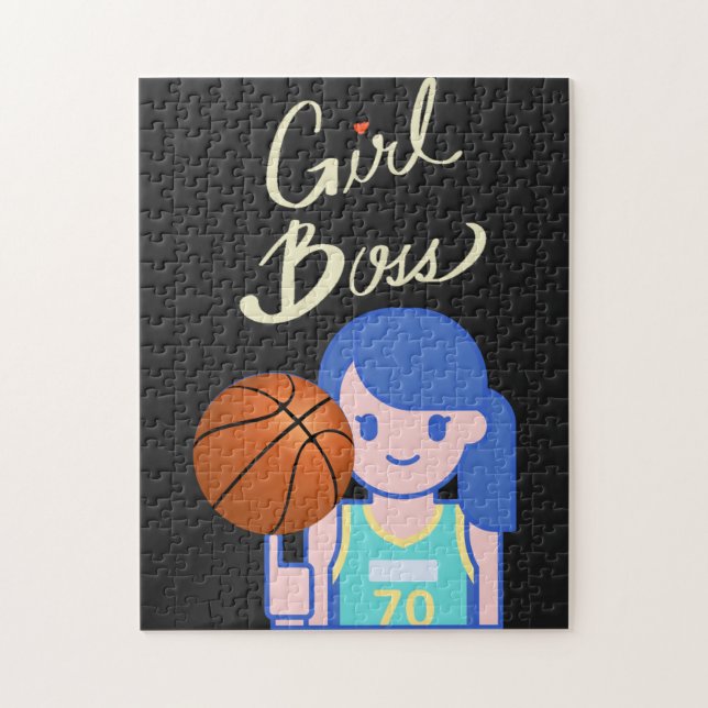 Girl Boss Basketball Puzzle (Vertikal)