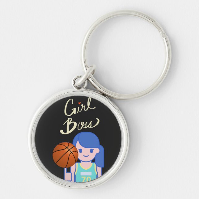Girl Boss Basketball Schlüsselanhänger (Vorne)