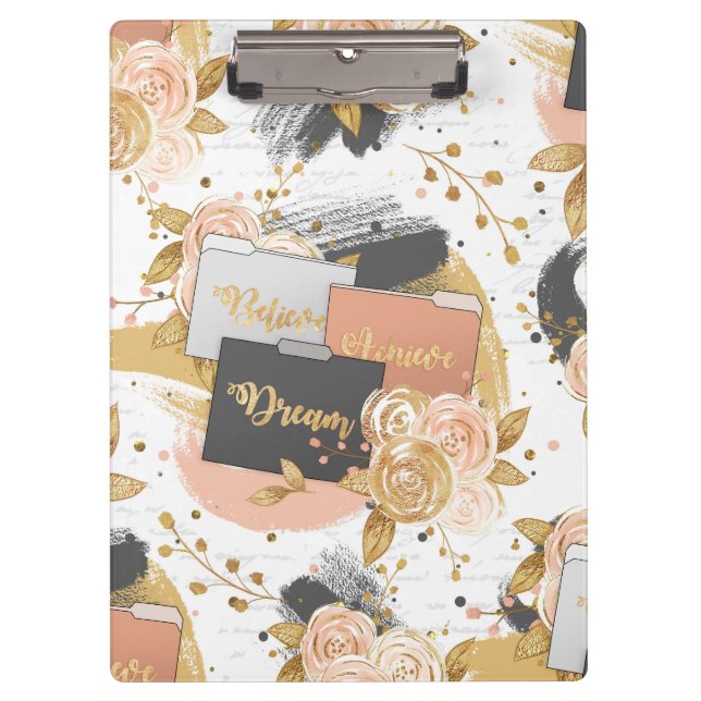 Girl Boss Clipboard - Stilvoll & Empowerment Klemmbrett (Vorderseite)