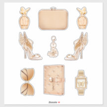 Girl Boss Decals High Fashion Rose Gold Stickers