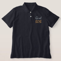 Girl Boss Feminist Modern Girly Minimal Gold Navy