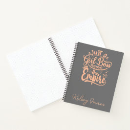 Girl Boss Gebäude Ihr Reich Personalisiert Notizbuch