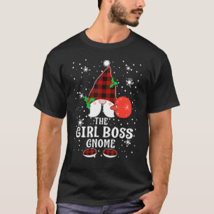 Girl Boss Gnome Buffalo Kariert Matching Family Ch T-Shirt