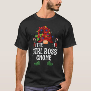 Girl Boss Gnome Buffalo Kariert Matching Family Ch T-Shirt