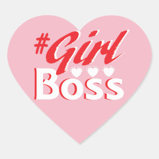 Girl Boss Herz-Aufkleber