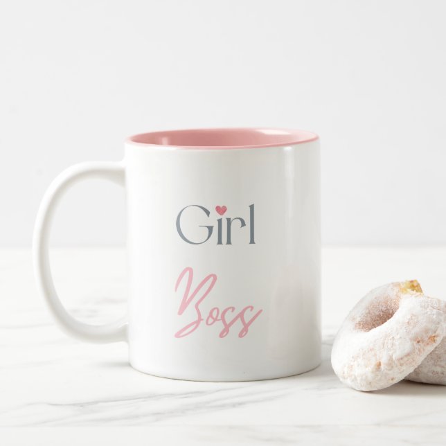 Girl Boss, Kaffee-Tasse, Tasse Girly, Kochnische Z (Mit Donut)