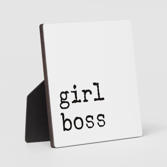 Girl Boss Motivierend Office-Schreibtischsigne Fotoplatte (Vorderseite)