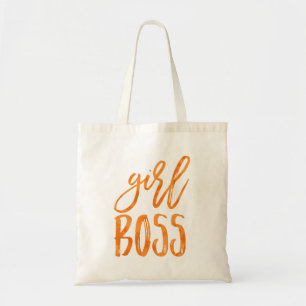 Girl Boss   Orange Watercolor Tragetasche