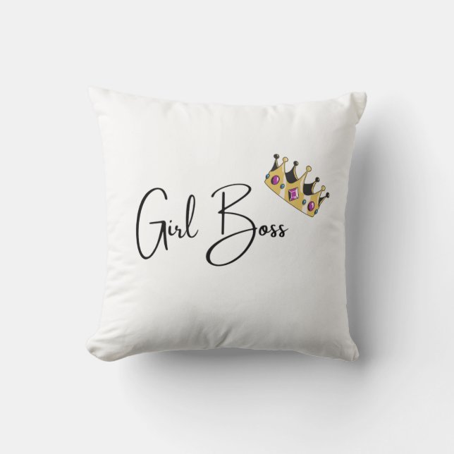 Girl Boss Pillow Kissen (Vorderseite)
