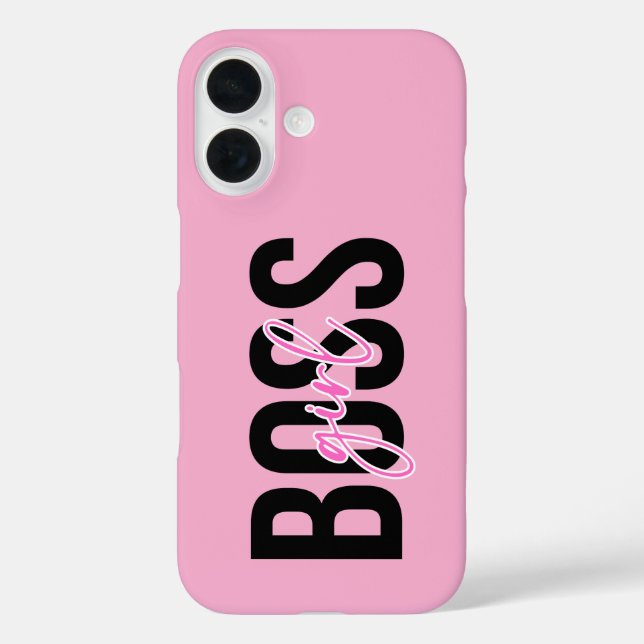 Girl Boss Pink Black Case-Mate iPhone Hülle (Rückseite)
