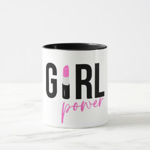 Girl Boss Pink Black Tasse