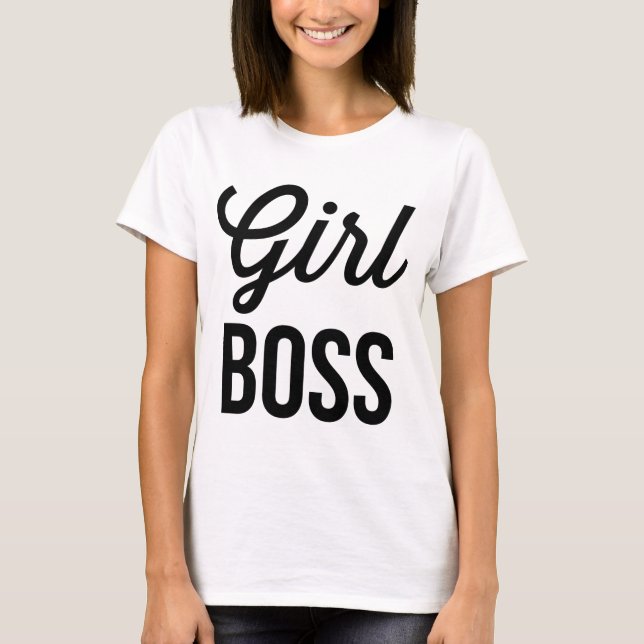 GIRL BOSS | Retro Typografie T - Shirt der Frauen (Vorderseite)