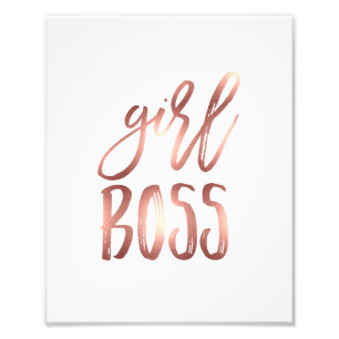 Girl Boss   Rose Gold Art Print Fotodruck