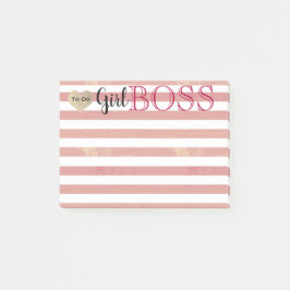 Girl Boss Rose Gold Streifen zu tun Post-it Klebezettel