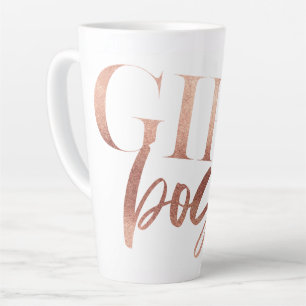 Girl Boss Roségold schwarzer Text Milchtasse