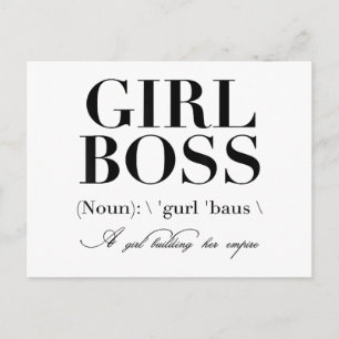 Girl Boss Tshirt, Girl Boss Feiertagspostkarte