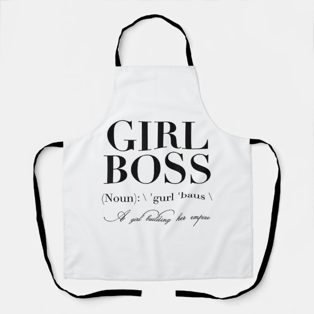 Girl Boss Tshirt, Girl Boss Schürze (Vorderseite)