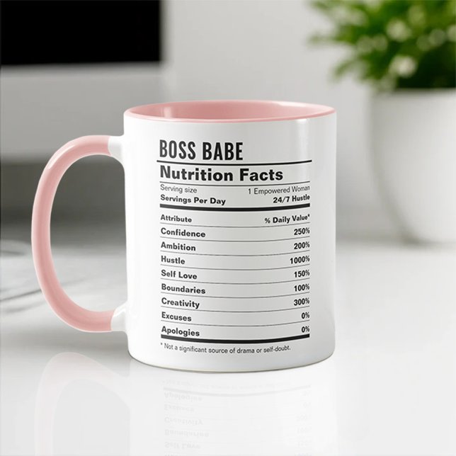 Girl Boss Weibliche Unternehmer Ernährung Arbeit Tasse (Von Creator hochgeladen)