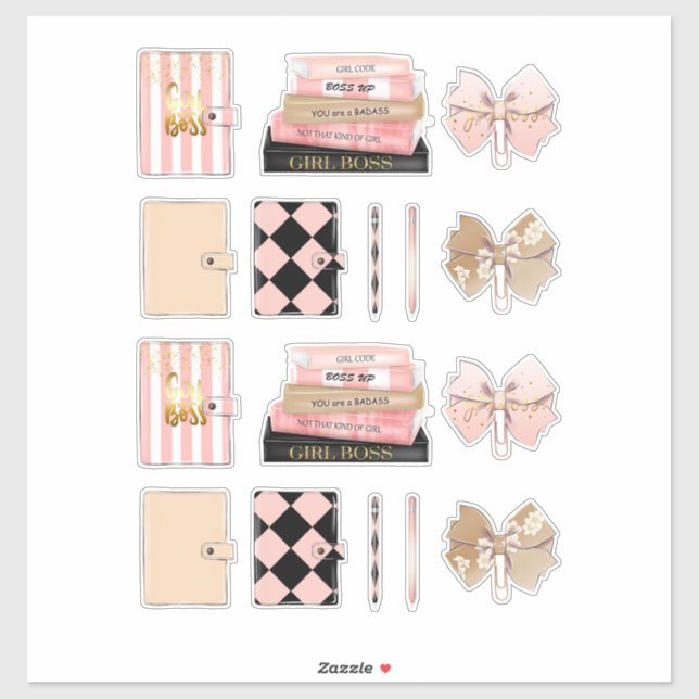 Girl Boss Women High Fashion Planner Decals Aufkleber (Blatt)