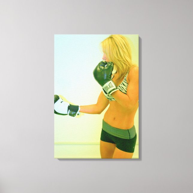 Girl Boxer gepackte Leinwand (Vorderseite)