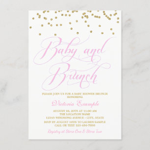 Girl Brunch Baby Shower Einladungen