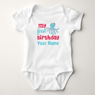 Girl Bunny Octopus Baby Strampler