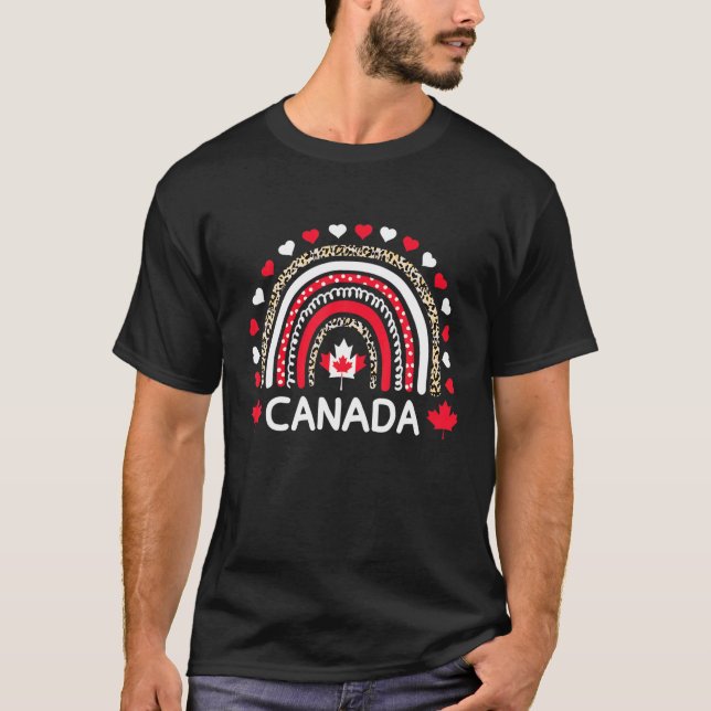 Girl Canadian Canada Flag Unicorn Women T-Shirt (Vorderseite)