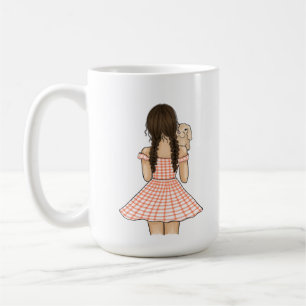 Girl Carry Pet Bunny mit Individuelle Name Kaffeetasse