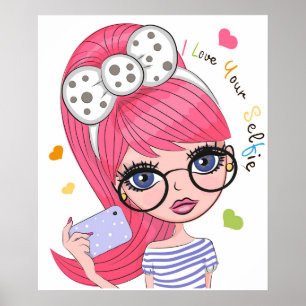 Girl-Cartoon Poster