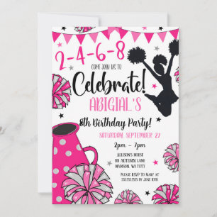 Girl Cheerleader Invite Einladung