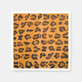 Girl Chic Leopard Print Cocktail Papier Napkins Serviette
