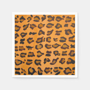 Girl Chic Leopard Print Cocktail Papier Napkins Serviette