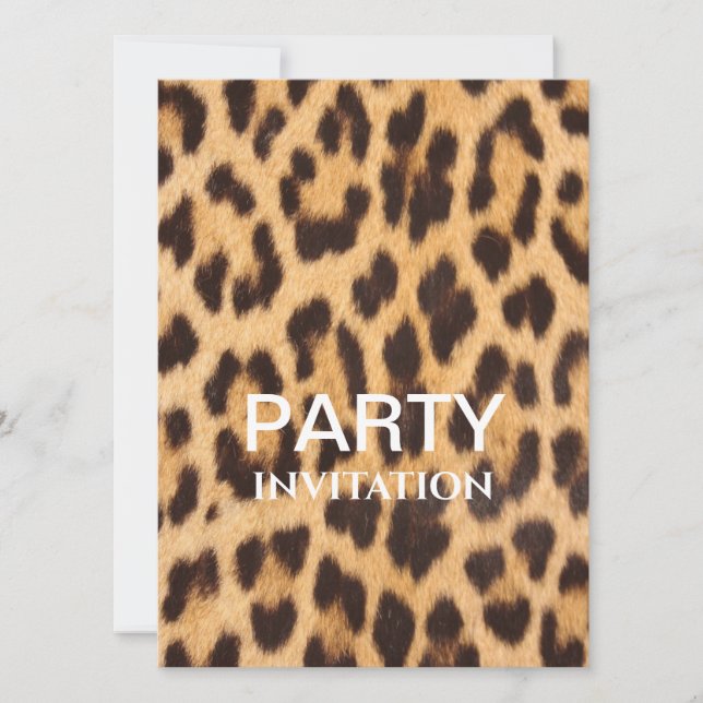 Girl Chic Leopard Print Safari Geburtstagsparty (Vorderseite)