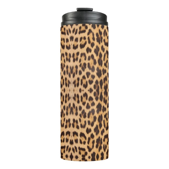 Girl-Chic Wildsafari-Leopardenprint Thermosbecher (Vorderseite)