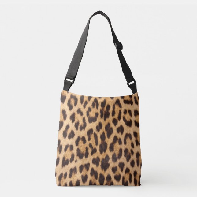 Girl-Chic Wildsafari-Leopardenprint Tragetaschen Mit Langen Trägern (Vorderseite)