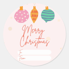 Girl Christmas-Geschenksticker Runder Aufkleber