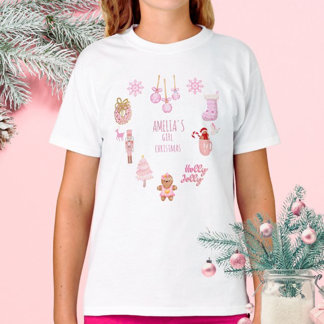 Girl Christmas Nutcracker Herzdoodles T-Shirt (Von Creator hochgeladen)