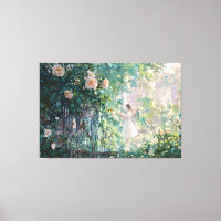 *~* Girl CLIMBING ROSE TV2 Stretched Canvas Print