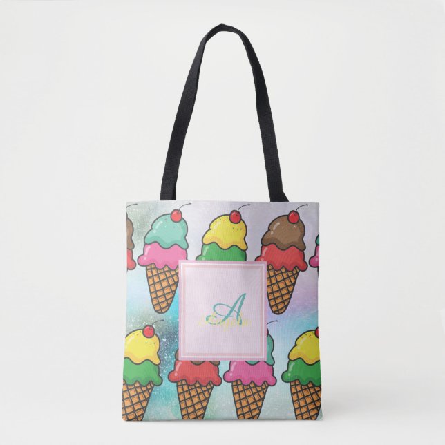 Girl Colorful Ice Creme Cones - Personalisiert (Vorderseite)