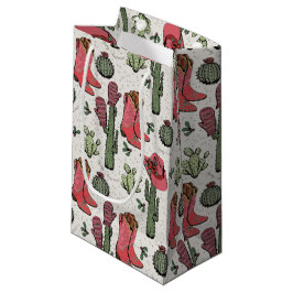 Girl Country Cowgirl Weihnachten Rosa und Grün Kleine Geschenktüte