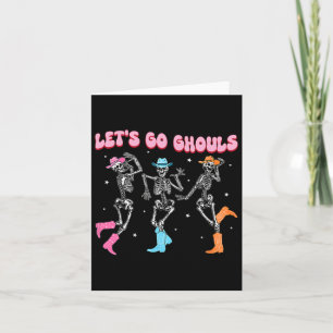 Girl Cowgirl Lasse Go Ghouls Halloween Ghost Danci Karte