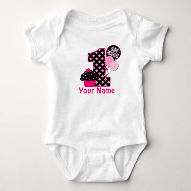 Girl Cupcake Personalisiertes Shirt (Vorderseite)