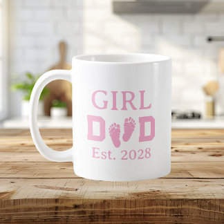 Girl Dad Pink Kaffeetasse